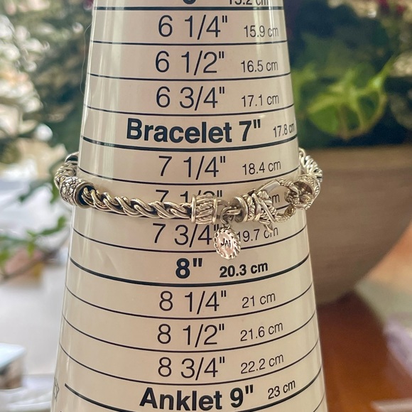 JOHN HARDY * “JAI” 925 Sterling Croco Sukhothai Rope Chain Station Bracelet - Picture 8 of 8